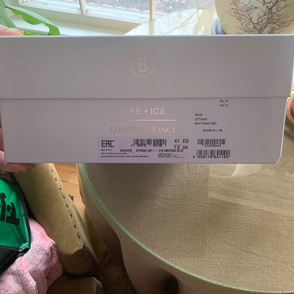 Bogner x LoveShackFancy Ottawa High-top sneakers in Wisteria Blue…size US 10…NWT - Picture 7 of 7